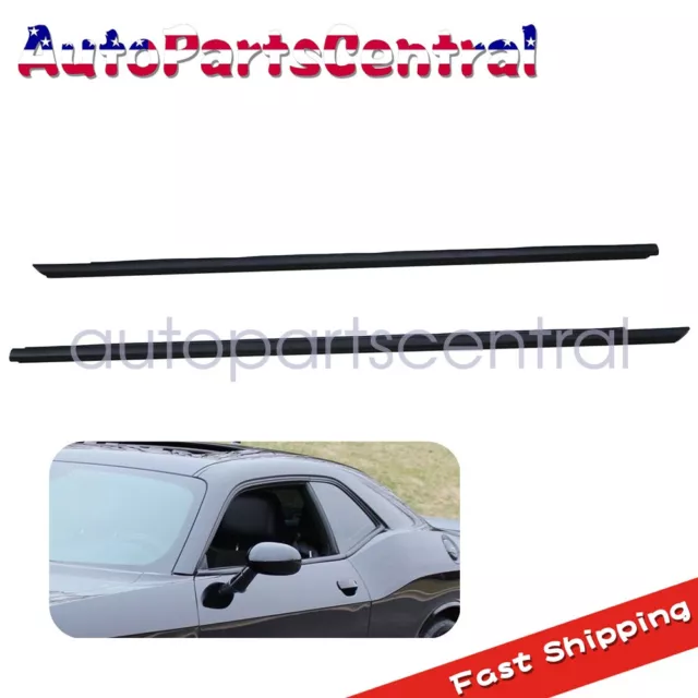 For Dodge Challenger SRT8 Coupe 2011 Front R + L Door Window Belt Weather Strip