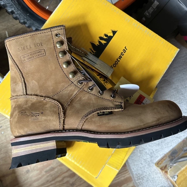 Adtec Mens Work‎ Boots NWT 8.5M Steel Toe Brown Logger Waterproof 1200 *Flaws Reviews for GEORGIA BOOT Men main image 2