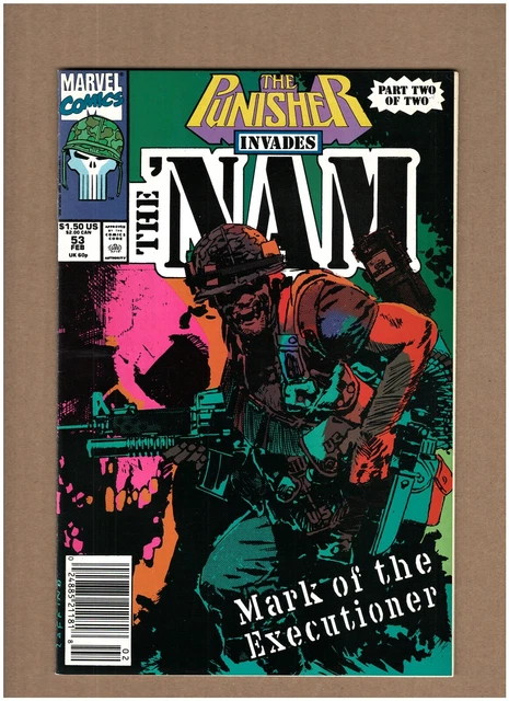 The 'Nam #53 Newsstand Marvel Comics 1991 Punisher Invades 'Nam NM- 9.2