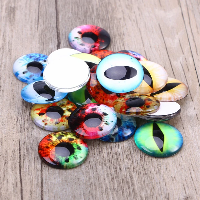 20 pz 25 mm piastrelle mosaico a occhio misto cupola vetro pietra preziosa per artigianato