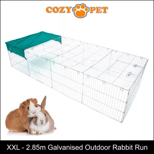 Rabbit Run by Cozy Pet Galvanised for Outdoor Use Guinea Pig Playpen Hutch RR09
