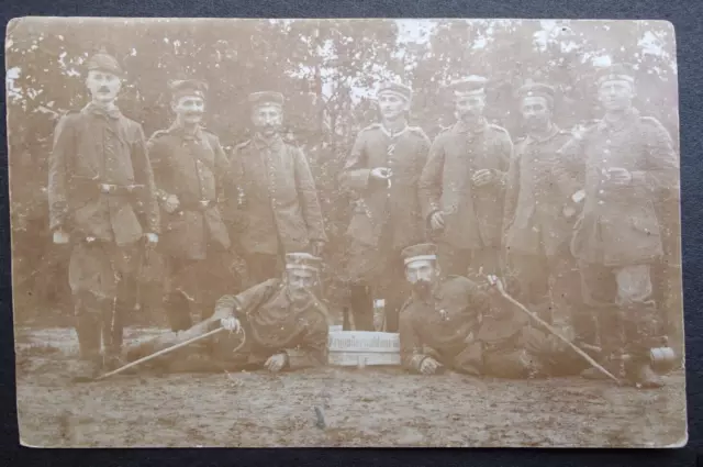 WW1 Group of German soldiers, 25 Reserve Division feldpost 1916 rppc postcard