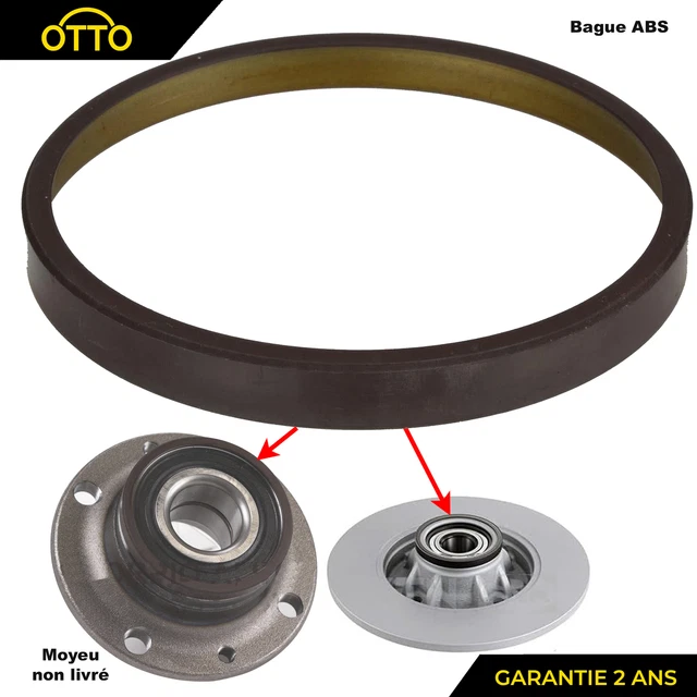 Capteur ABS Roue Arrière 96353848 / 96436880 - Compatible Citroën C4 I, Peugeot 307 CC, SW, Break - 12