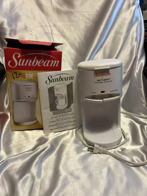 Vintage Sunbeam Hot Shot Hot Water Dispenser Model 3211 White Tested Working