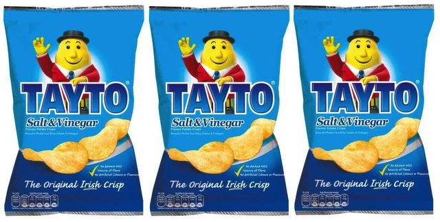 Tayto Salt And Vinegar Crisps From Ireland (8 X 35g Packs) / Total 280g - View #2