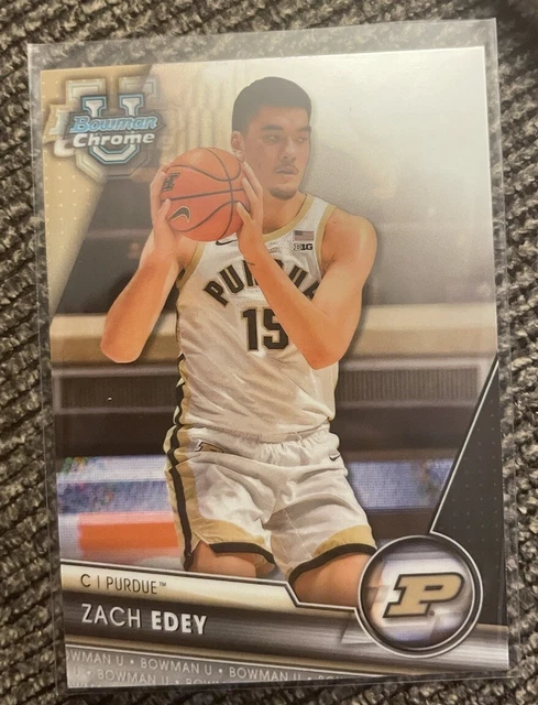 PURDUE UNIVERSITY ZACH Edey 2024 Bowman U Chrome Basketball Base Card ...