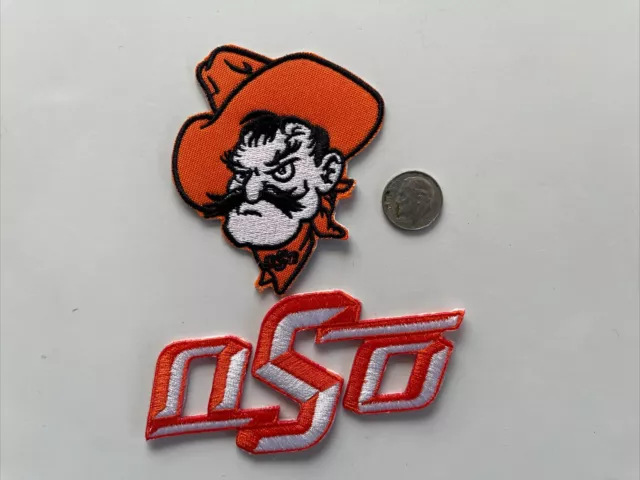 (2)OSU Oklahoma State Cowboys "A&M College" Vintage Iron On Patches patch lot