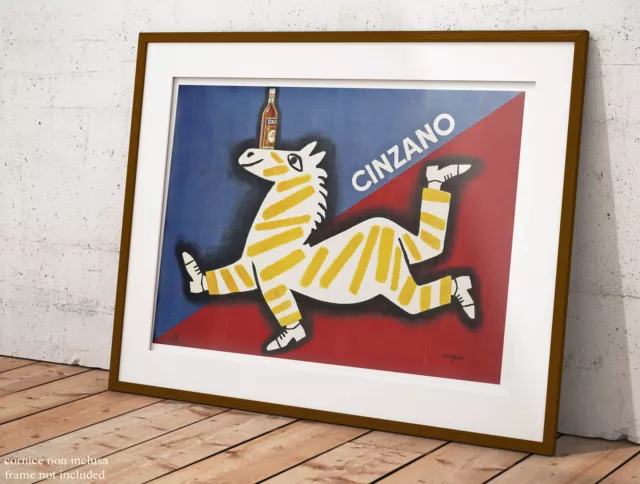 🍷 Poster Savignac Cinzano Manifesto Signage Stampa Fine Art di Pregio 🍾🇮🇹