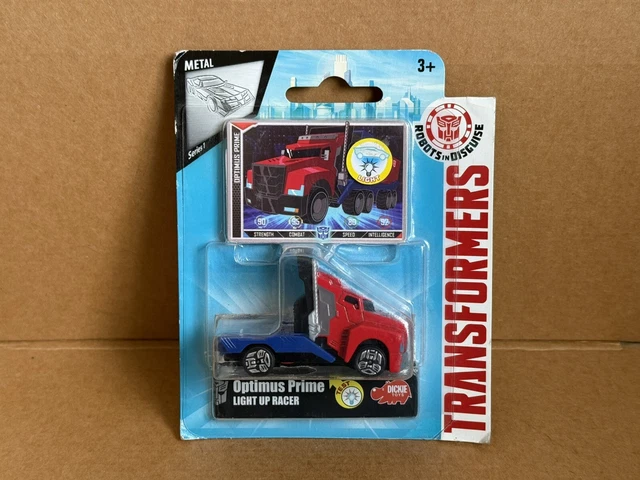 DICKIE TOYS TRANSFORMERS Optimus Prime Light Up Racer, 1:64, Die Cast ...