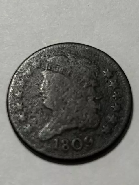 1809 C-1 Capped Bust Half Cent  Scudzy  Rare