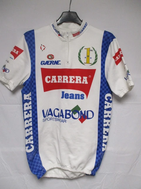 Maglia da ciclismo professionale a maniche corte Carrera Vagabond del 1990, taglia XXL - Italia