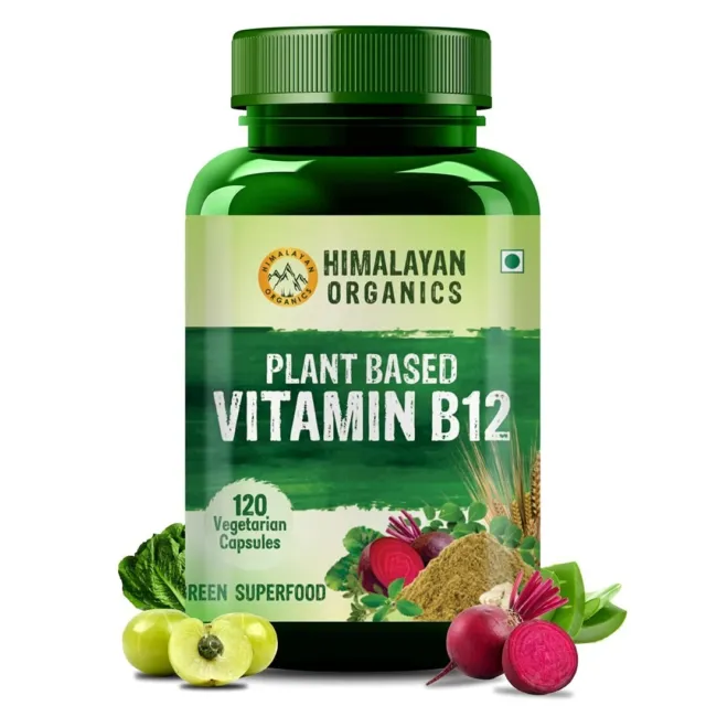 Himalayan Organics Plant Based Vitamin B-12 -120 Veg Capsules