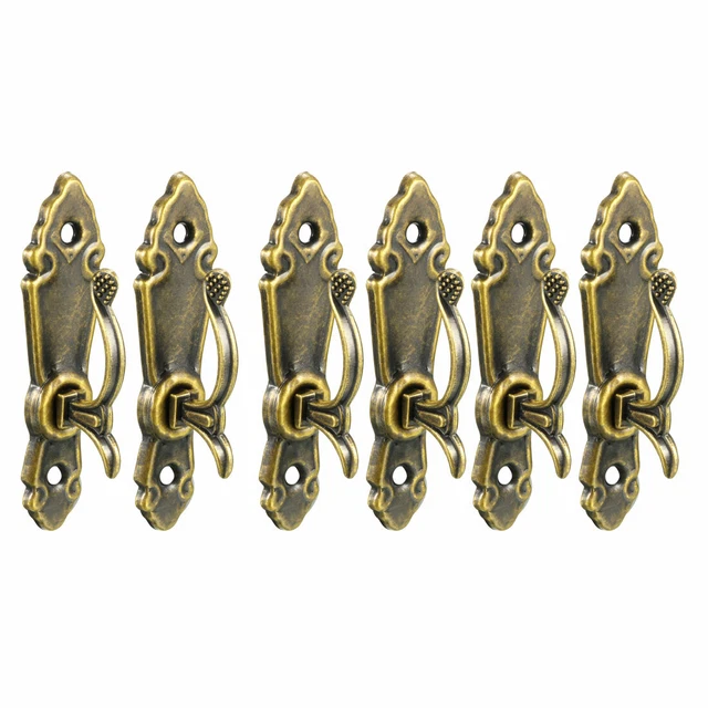 Curtain Hooks Wall Mount Antique Bronze Hook 78mm x 22mm x 19mm w Screw 6pcs