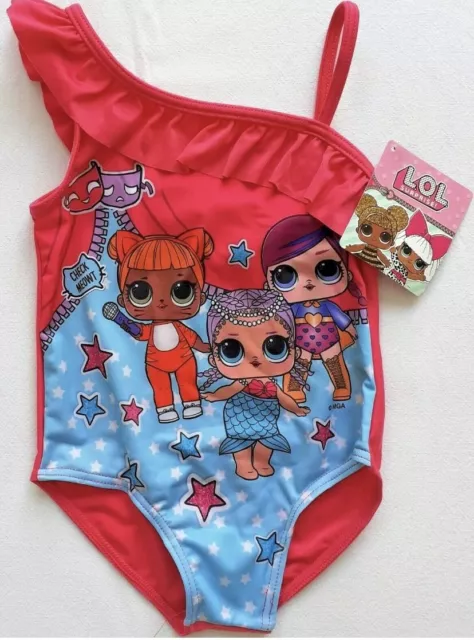 Ragazze - LOL Surprise - Costume da nuoto - 3-4 anni - rosa scuro - Nuovissimo
