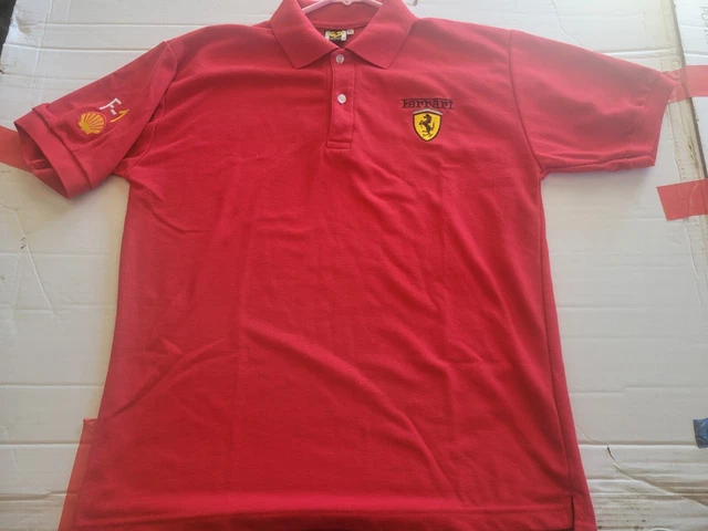 Mens Ferrari Red Polo Shirt Size Xl