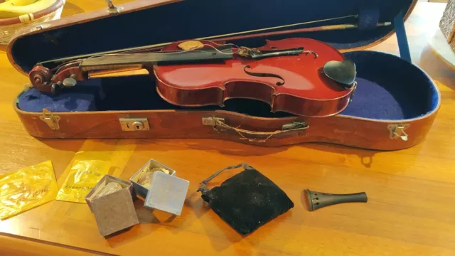 JACOBUS STAINER VIOLIN 4/4 + ETUI+ARCHET+ACCESSOIRES  COPIE ANCIENNE XIX° Bohème
