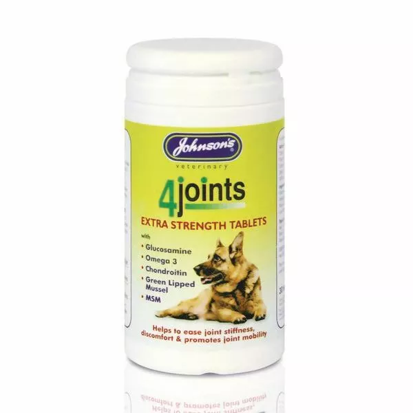 Johnsons Extra Force 30 Comprimés Ease Joint Raideur Arthrite pour Chiens Chats