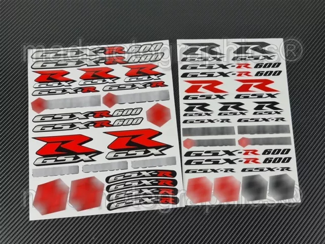 GSX-R600 Motorrad Aufkleber stickers set für suzuki gsxr 600 Laminiert Rot