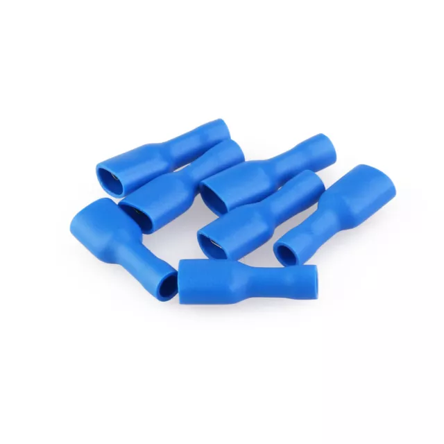 50 Pcs Terminal PVC Fully Insulated Blue Terminal Sleeve Wiring