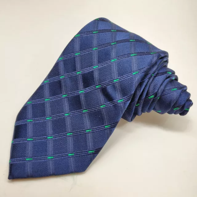 Stafford Mens Tie Blue Geometric 100% Silk Classic Designer Necktie Formal