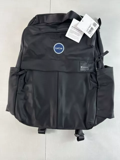 Lululemon Everyday Backpack 2.0 23L Black Unisex “Glow LivCor” Branded NWT