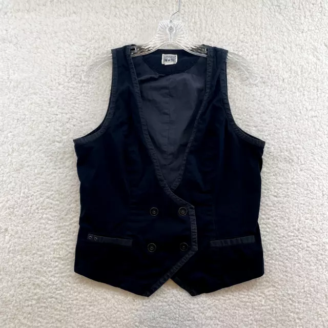Y2K 2000s Converse Black Alice Cullen Mall Goth Fairy Cyber Grunge Vest L XL