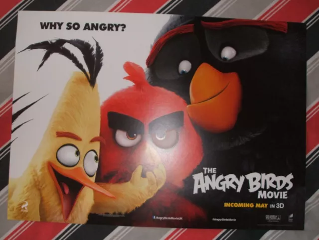 ANGRY BIRDS MOVIE A3 POSTER Cinema Film NEW Unfolded Sony XBox Disney Star Wars