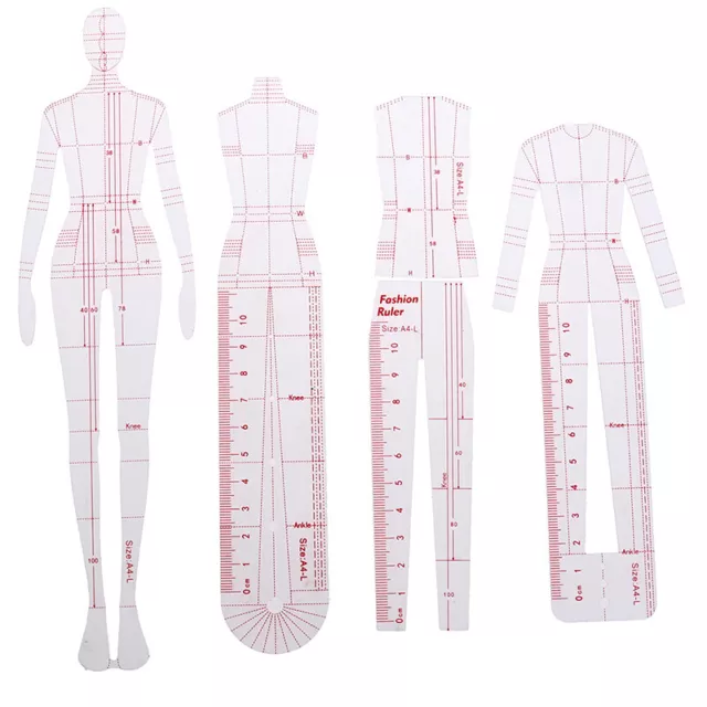 Fashion Drawing Ruler Figure Drawing Template for Fashion Design Sketch T_EL