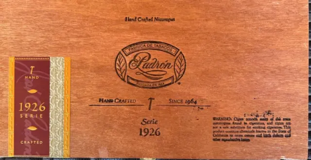 Padron  Serie 1926 No. 35 Wood Cigar Box Empty