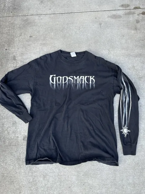 GodSmack Shirt Men’s XL Long Sleeve Black Vintage Giant Tag Rock Heavy Metal