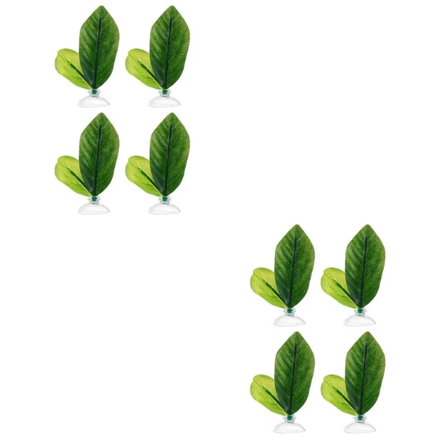 8 Pcs Plante D'aquarium Ornement De Plantes Vert Décorer Artificiel