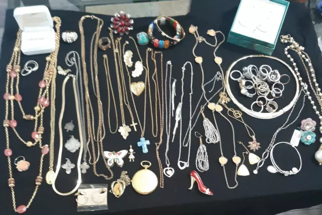 Huge Vintage Antique And Costume Jewelry Lot