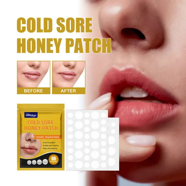 60 Cold Sore Patches Acne Spot Pimple Skin Breathable Blemish Hydrocolloid Patch