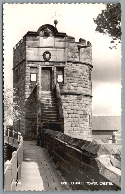 CHESTER Cheshire Real Photo Postcard King Charles Tower Unposted RPPC J Salmon