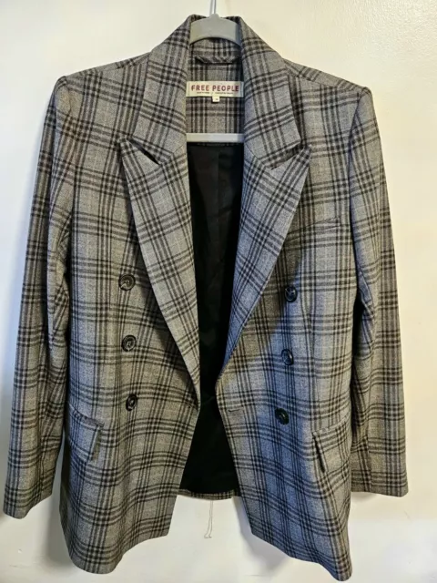 Free People Double Breasted Blazer Jacket XS