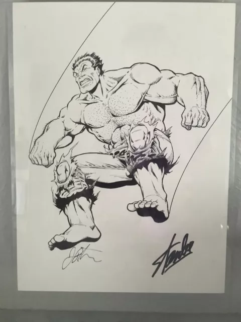 CGC SS Jim Starlin Sketch Commission Incredible Hulk Stan Lee sig ! Original Art 2