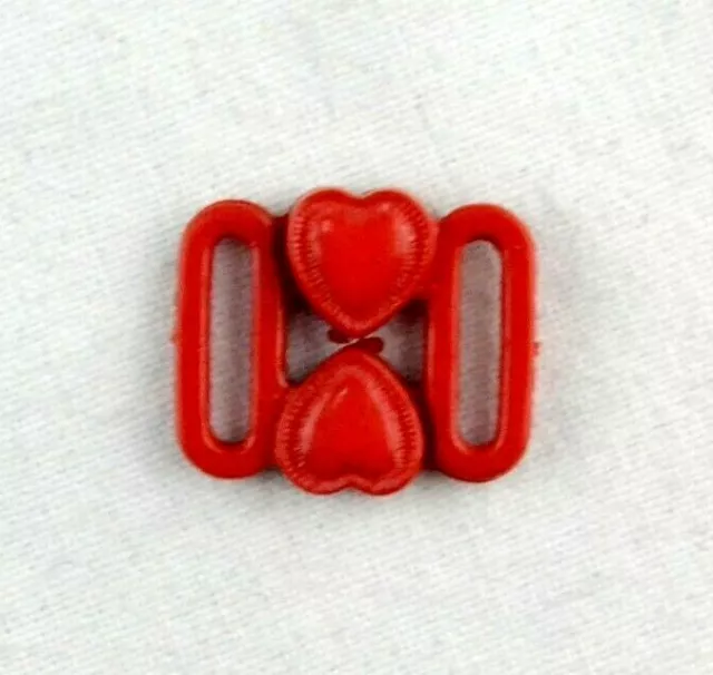 Bikini Verschluss  Rot  10 mm Trägerbandbreite