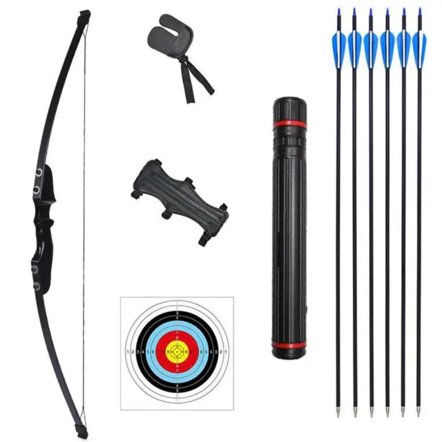 Archery Recurve Bow and Arrows Set for Adults 30 40 lbs with Quiver Target Fa...