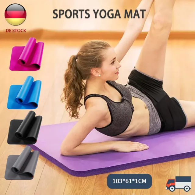 Pilates Yogamatte Fitnessmatte Gymnastikmatte Sportmatte 1,5 cm Dick Matte Yoga