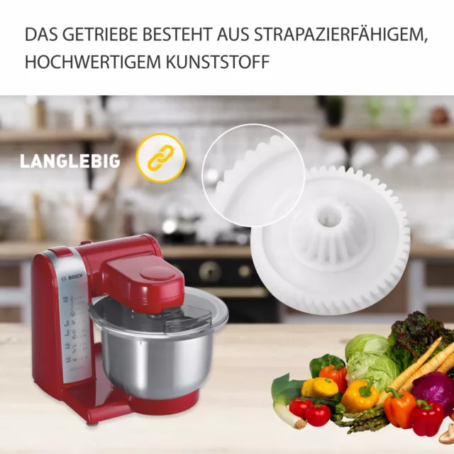 Zahnrad Stirnrad passend wie Bosch 00177498 für Antrieb Küchenmaschine 3