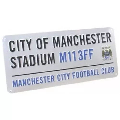 Official Manchester City Football Club Street Sign Stadium Souvenier M113FF Gift