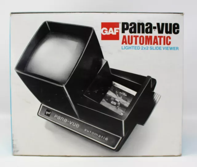 GAF Pana-Vue Automatic Lighted 2x2 Slide Viewer with Original Box