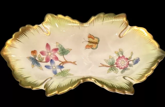 Herend Queen Victoria Leaf Dish 7724