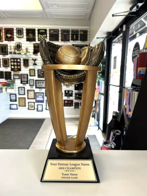 Fantasy Baseball Trophy  Large Trophy C^tra11 13" Tall Free Lettering