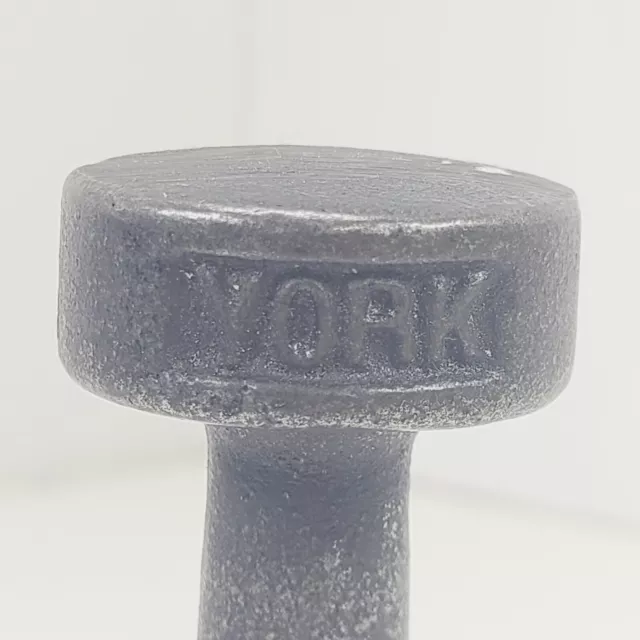 Vintage York Cast Iron 1 LB Pound Dumbell Classic Paper Weight
