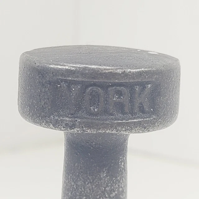 Vintage York Cast Iron 1 LB Pound Dumbell Classic Paper Weight