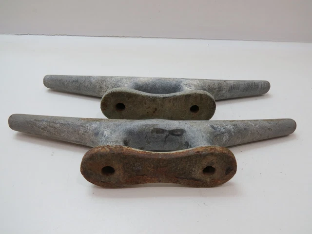 Pair 12 inch Wilcox Crittenden Cast Iron Boat Dock Cleats Door Handles (D4C611B) 3
