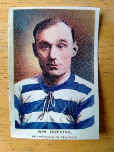 Wm Hopkins Hartlepool U DC Thomson Adventure Famous Club Colours & Players 1923