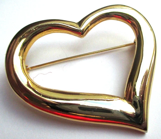 Broche Vintage Signée LANVIN - Grande épingle à Foulard En Forme De Fleur, Dorée, Avec étui, Très Bon état