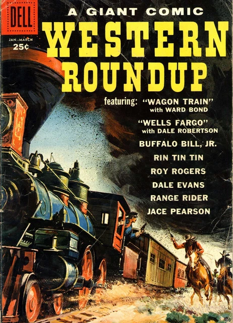 Western Roundup #25 GD; Dell | low grade - January 1959 Roy Rogers - we combine